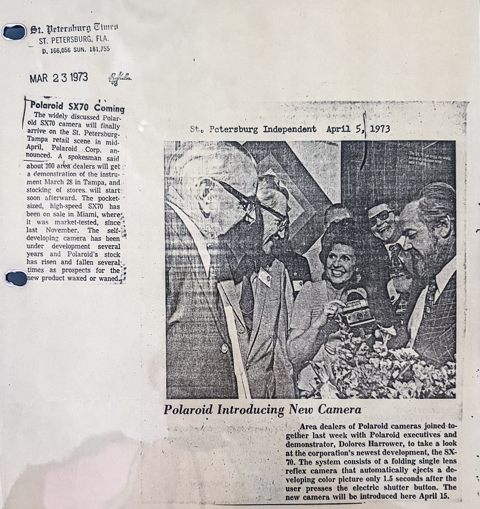 Dolores work showed in the press, in articles promoting the camera, in education on how to use the camera.